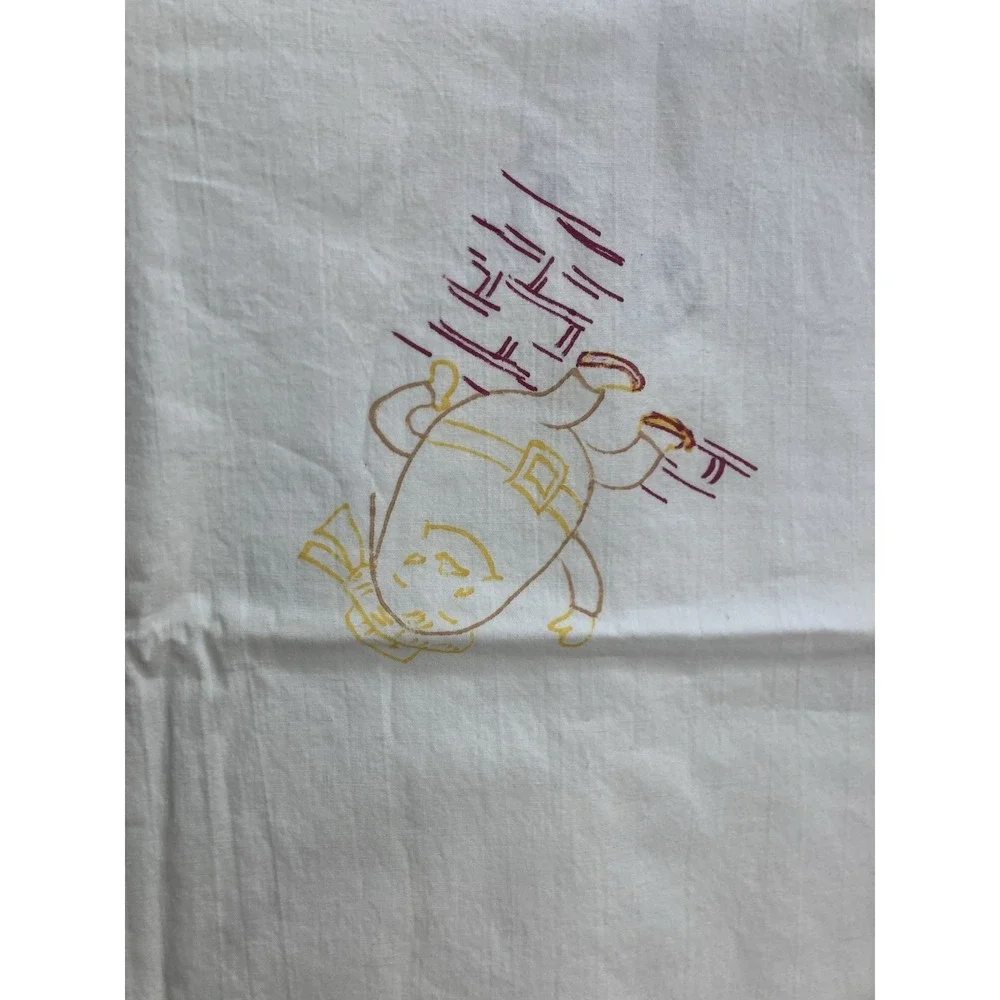 Vintage Nursery Rhyme Fabric Quilt Unfinished Embroidery Humpty Dumpty &‎ More